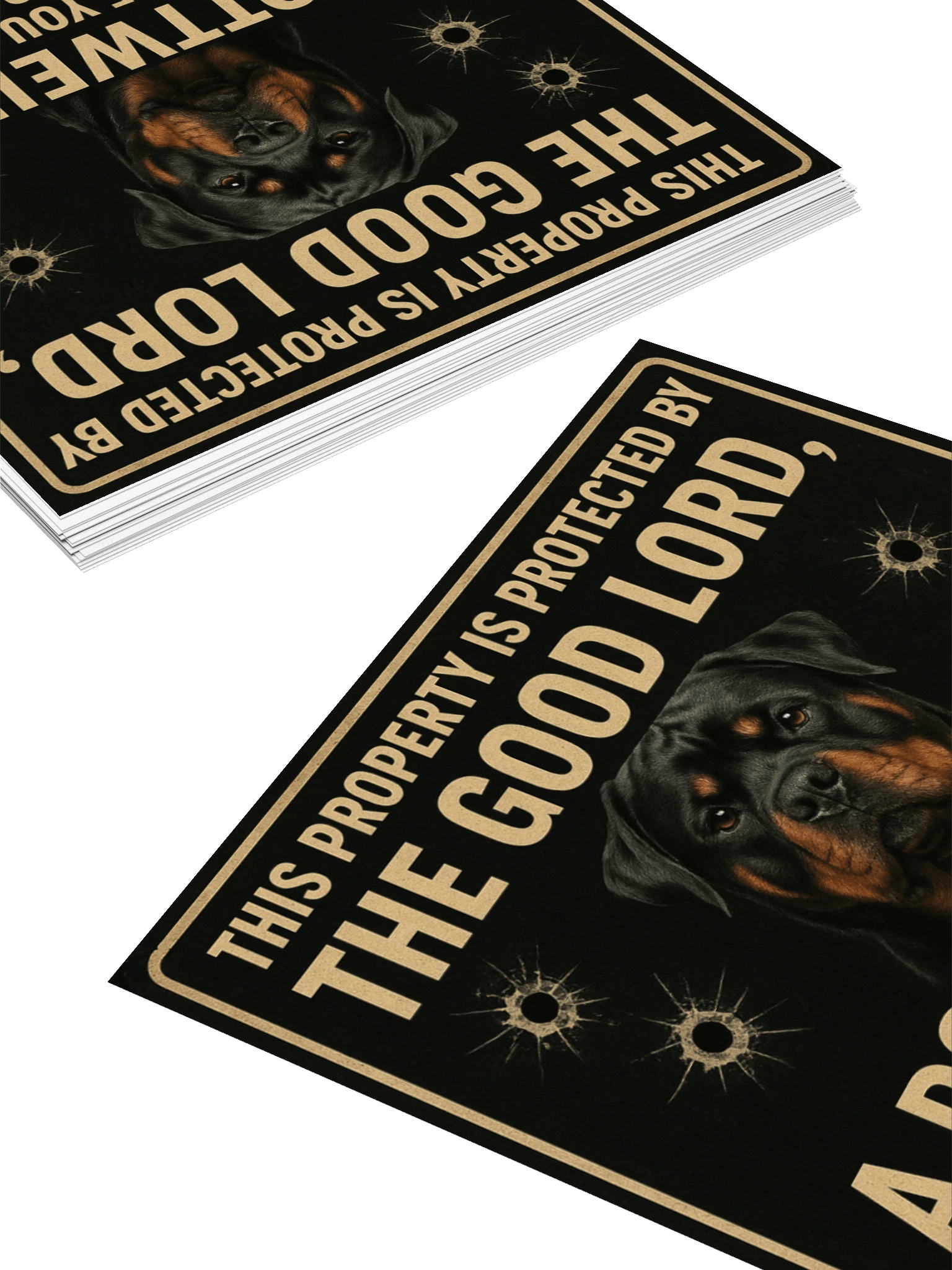Rottweiler Protected Property Sticker product image (11)