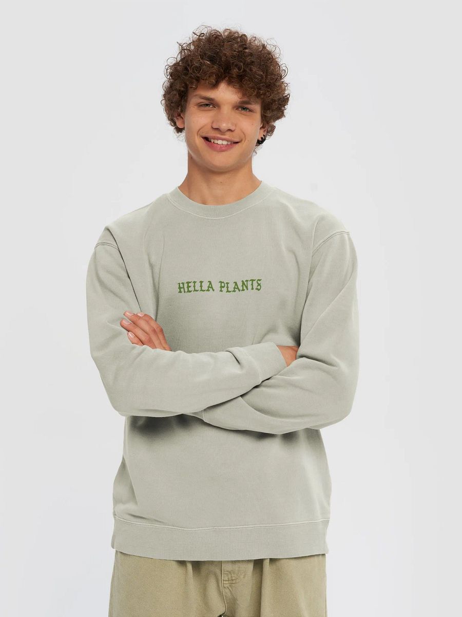 HELLA PLANTS unisex midweight pigment dyed sweatshirt product image (3)