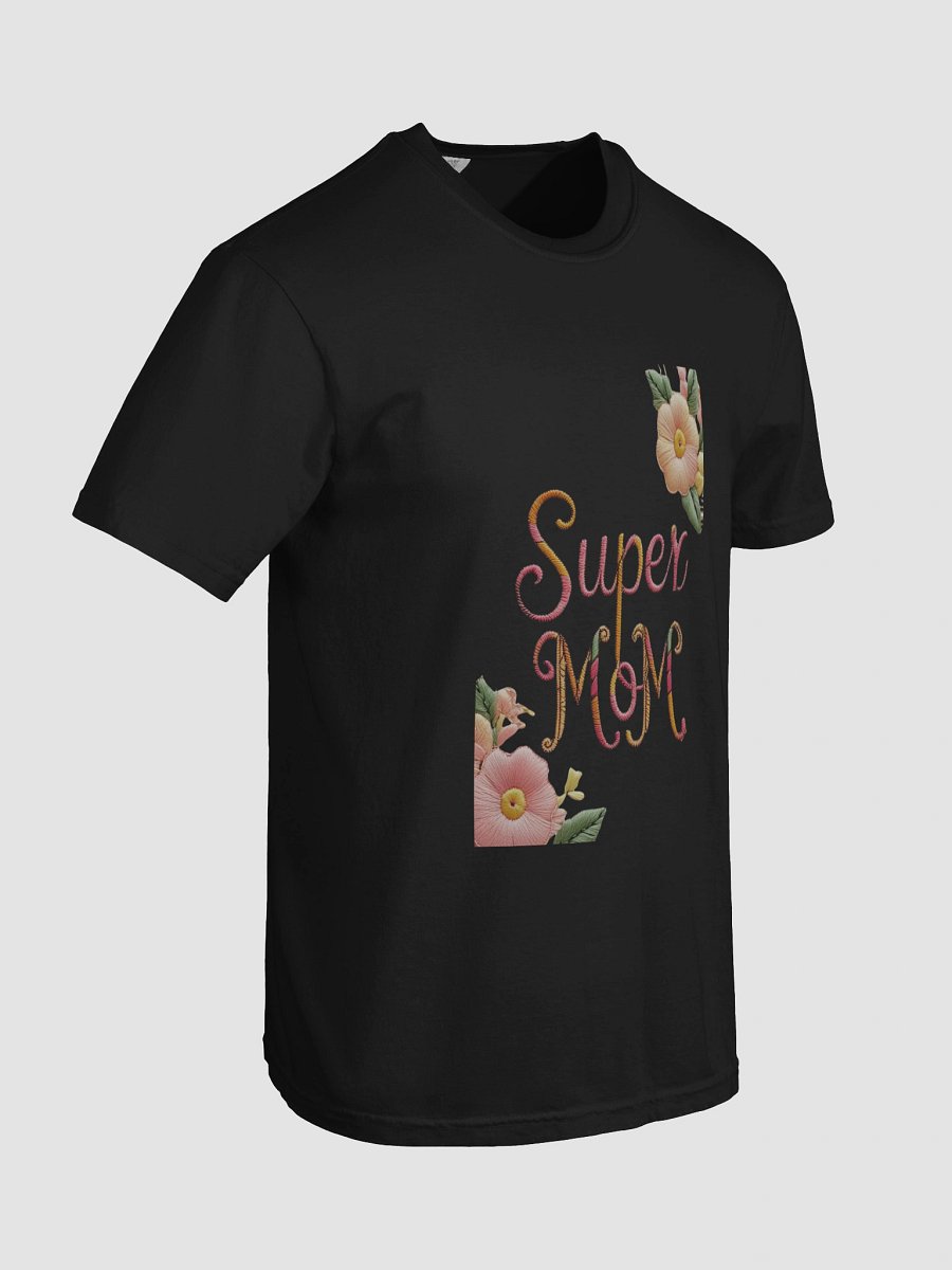 Super Mom Floral Embroidery Design Perfect Gift for Mother's Day and Celebrations T-Shirt product image (7)