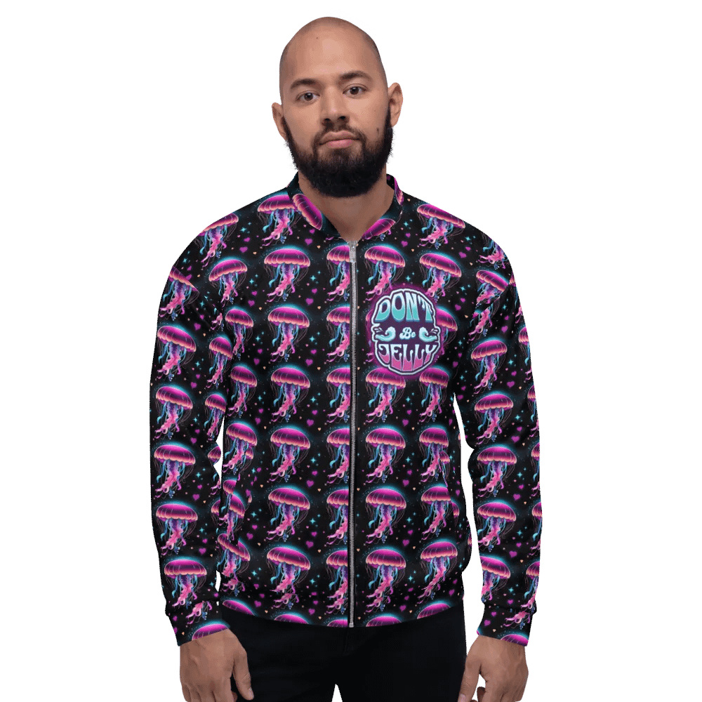 Funny Jellyfish All Over Print Bomber Jacket product image (5)