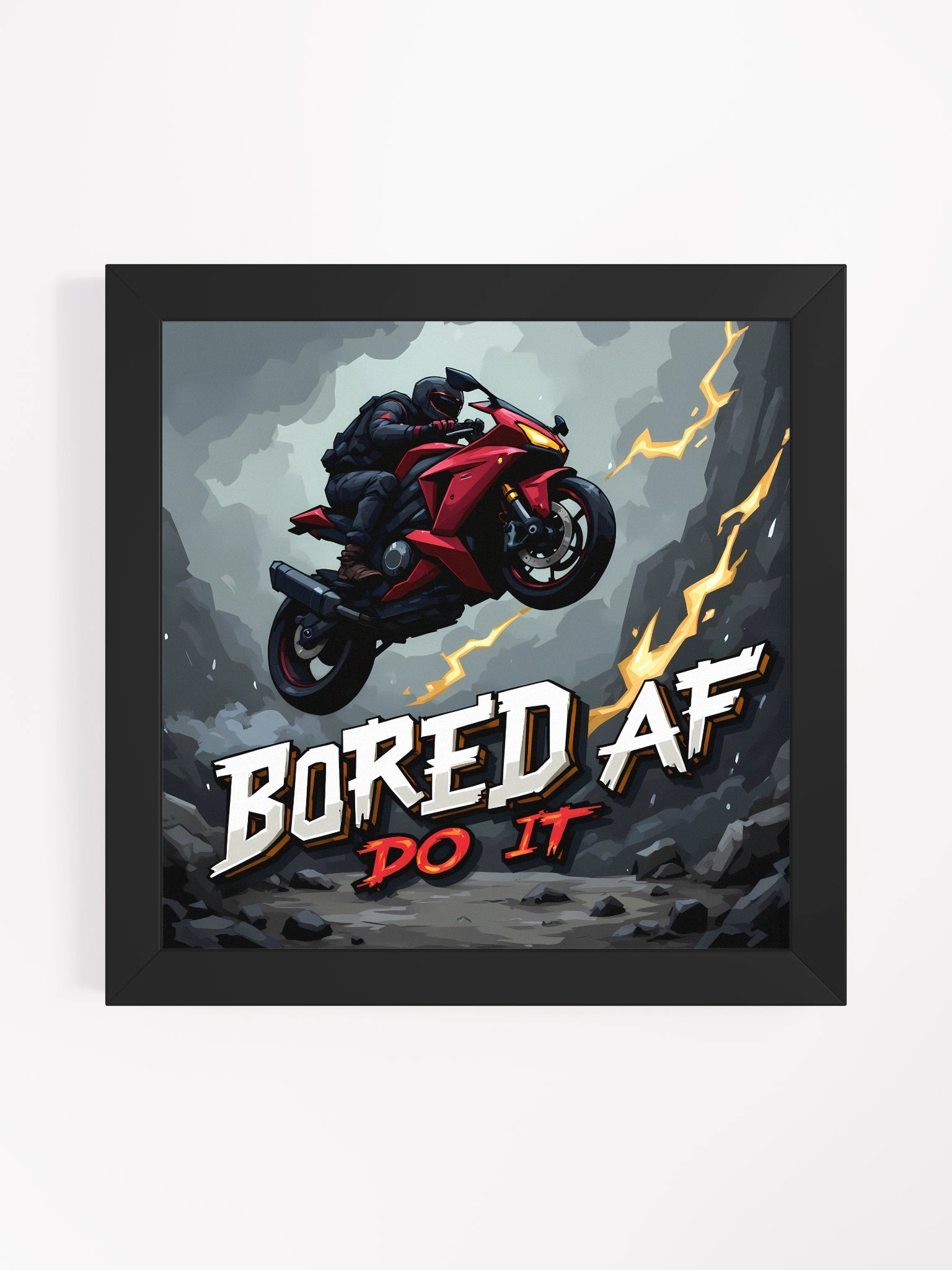 Bored AF Motorcycle – Extreme Jump Matte Poster product image (12)