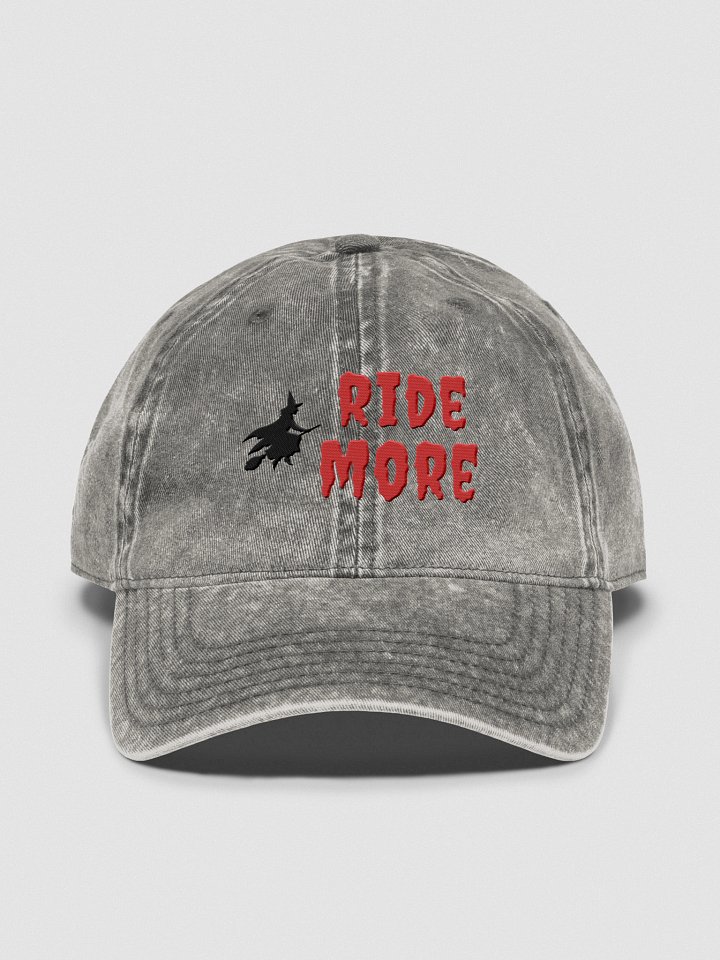 Ride More – Flying Witch Halloween Embroidered Dad Hat product image (1)