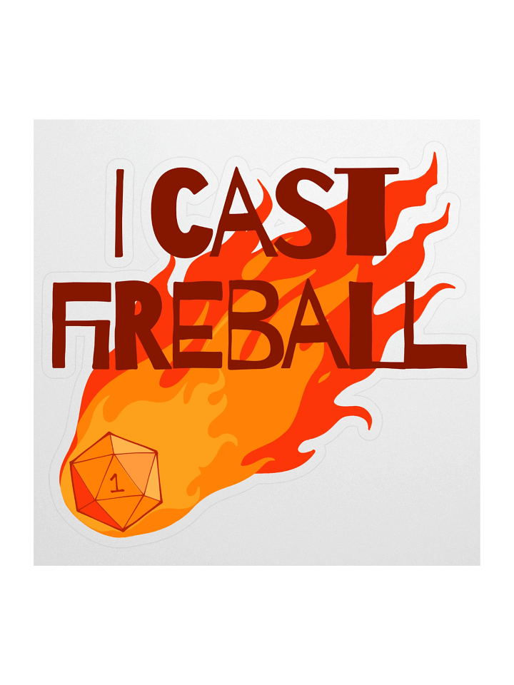 "I CAST FIREBALL" Kiss Cut Stickers product image (1)