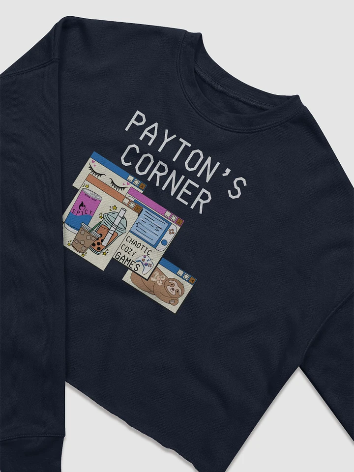 Payton's Virtual Corner Cropped Sweatshirt - WhiteText product image (33)