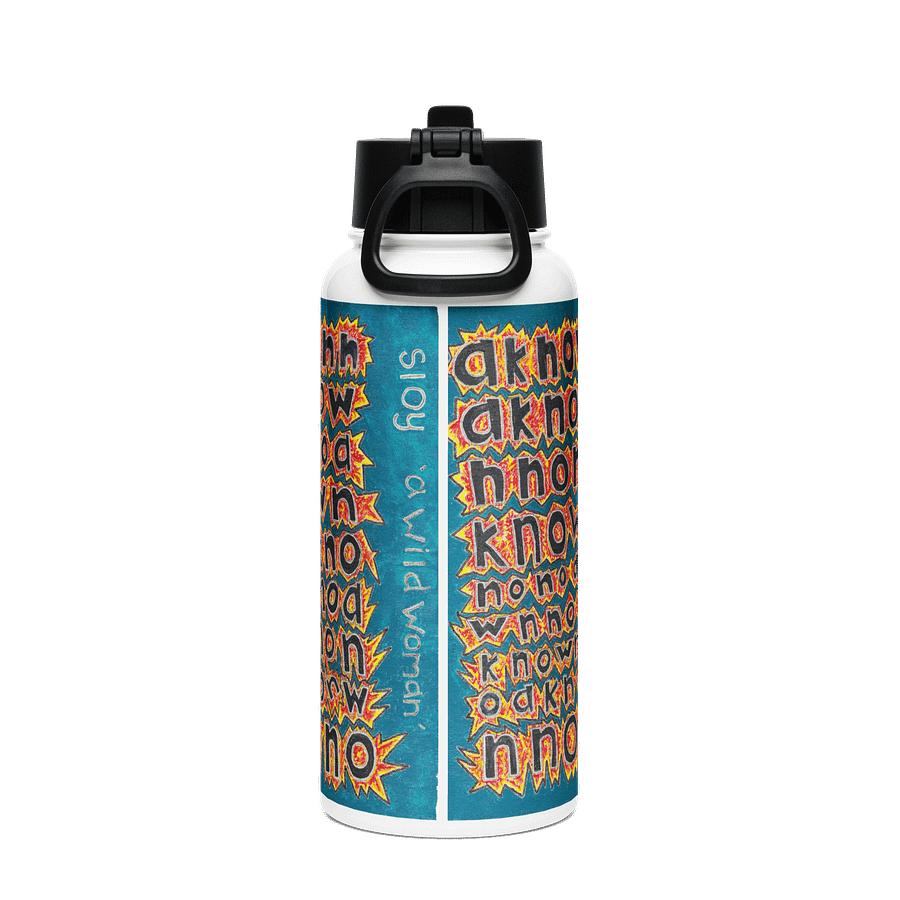 A Wild Woman Stainless Steel Water Bottle with a Straw Lid product image (2)