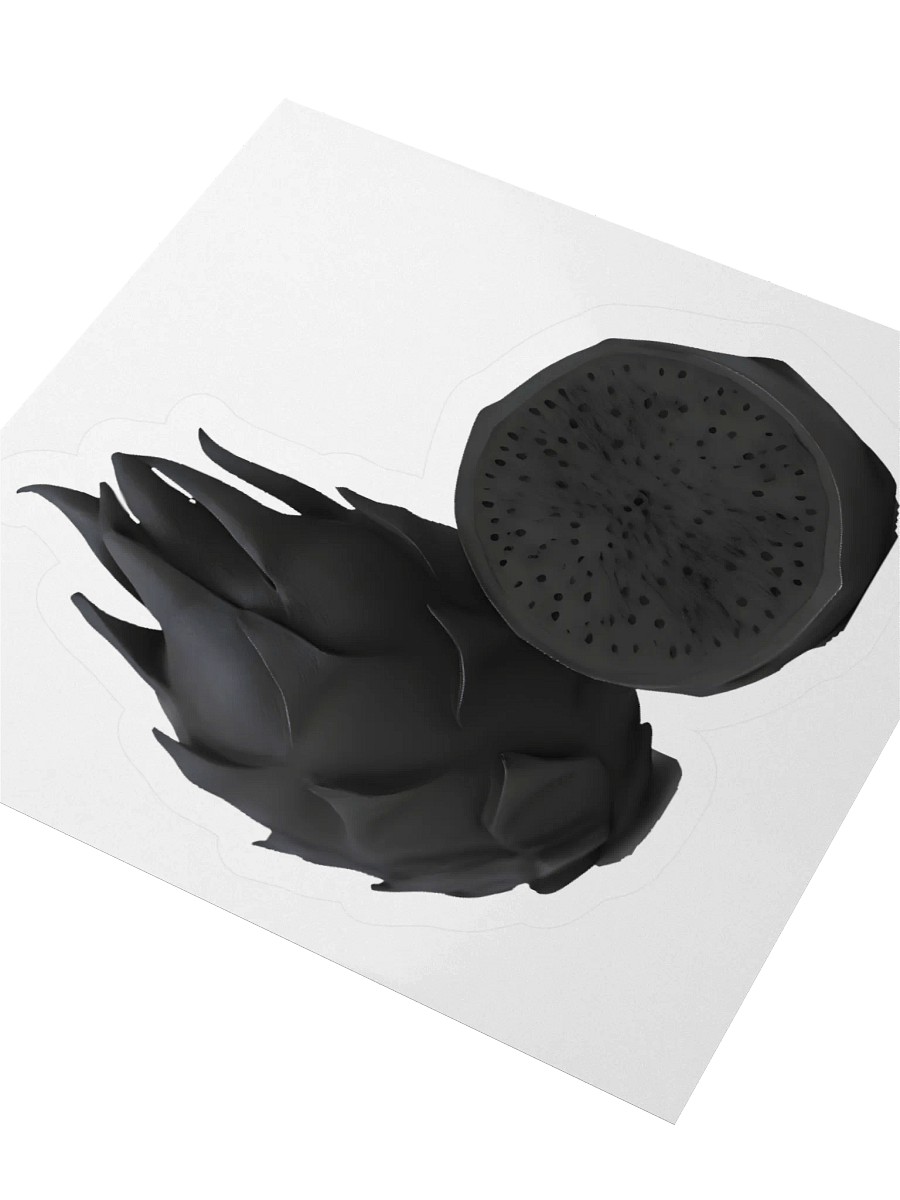Dragon Fruit Black Matte Sticker product image (3)