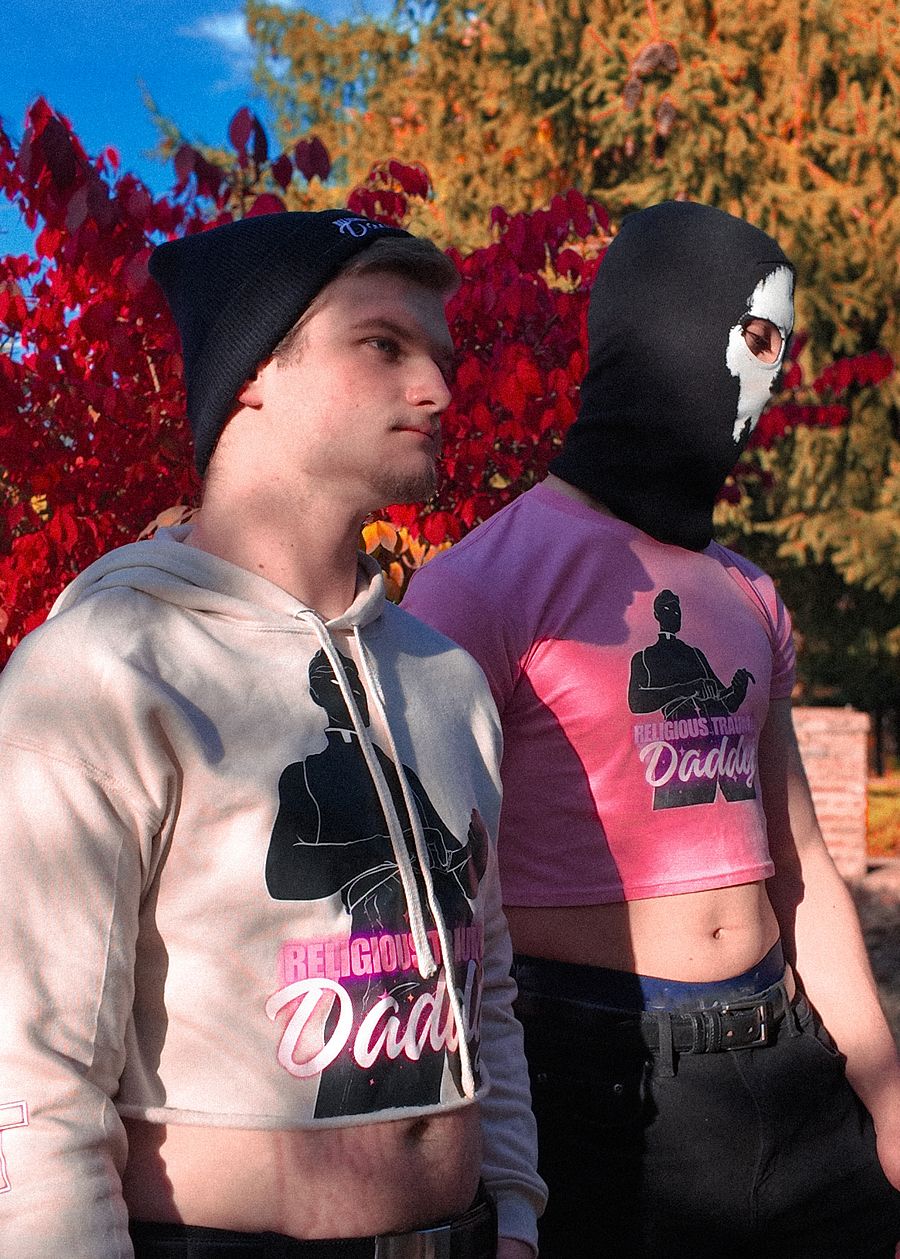 Religious Trauma Daddy | Crop Hoodie product image (5)