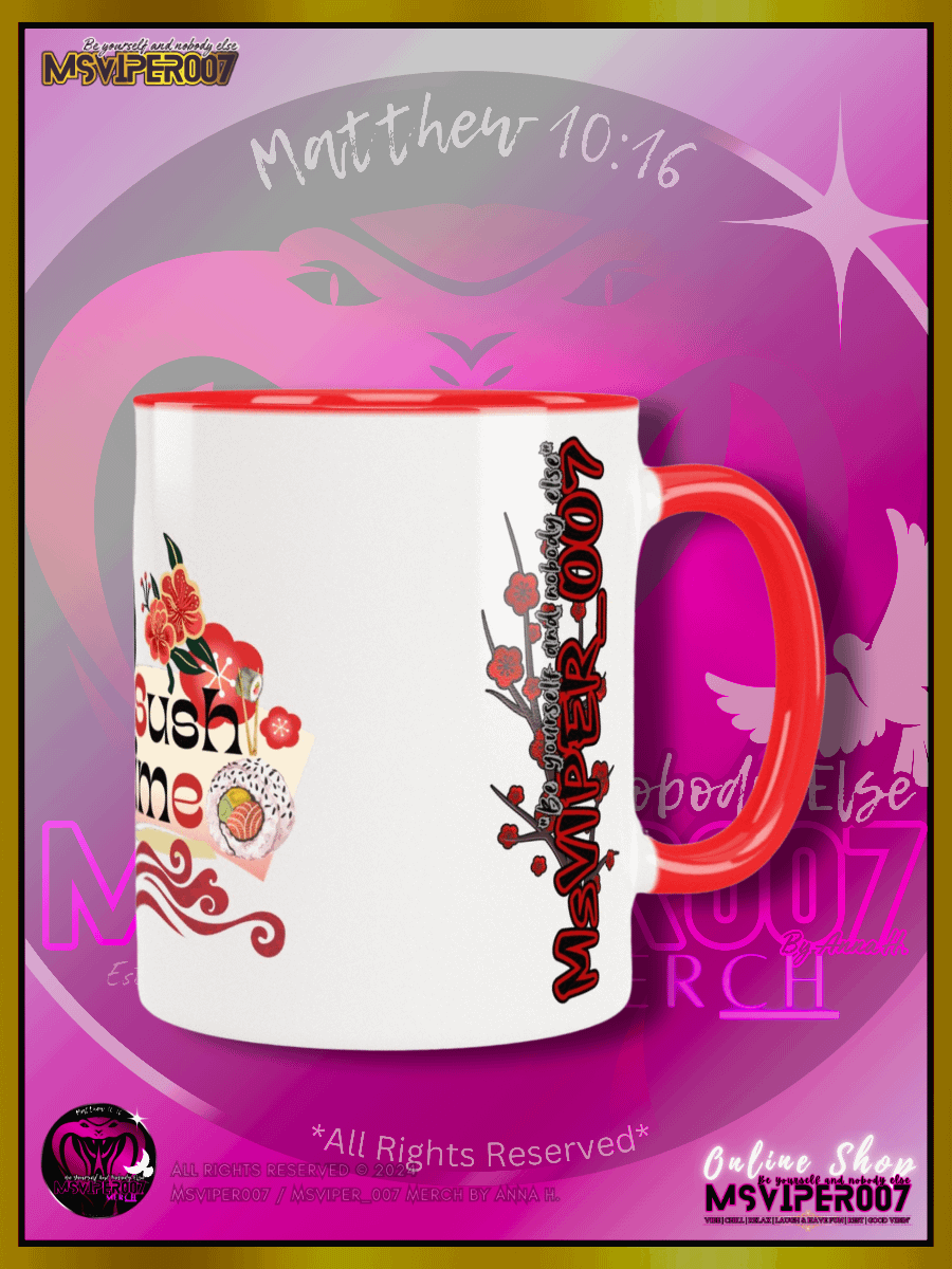 Mug - MsViper007's "Sushi Time" Hot Beverage Mug with color inside by Anna H. product image (3)
