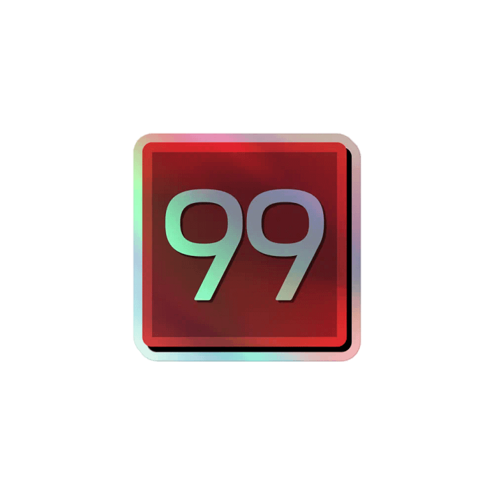 STFC 99 Pip Holographic Sticker product image (1)