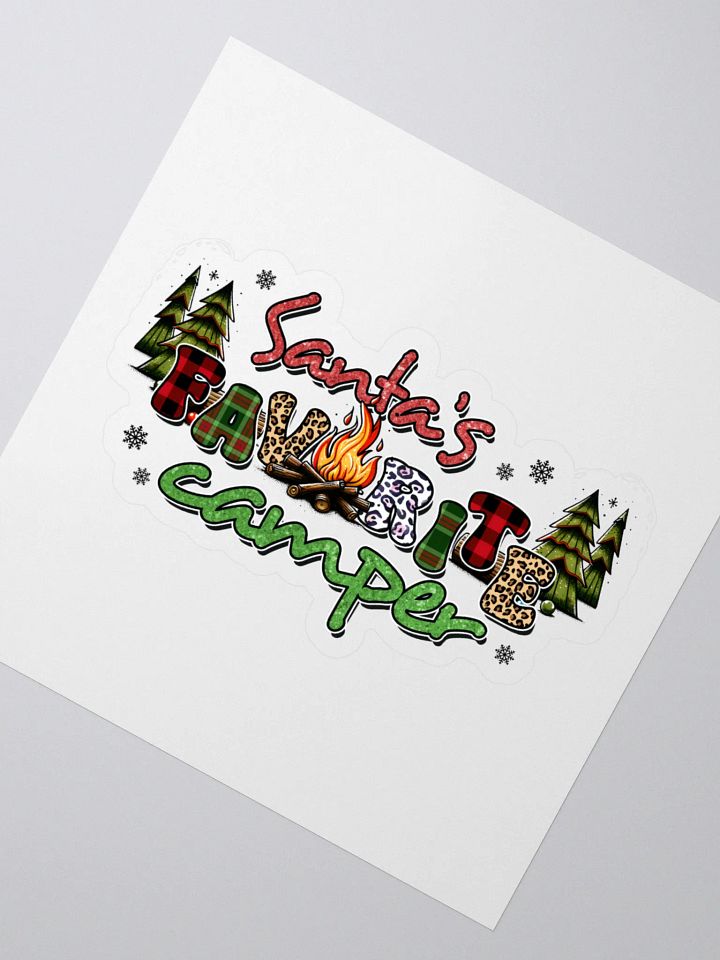 Santa's Favorite Camper Kiss Cut Stickers product image (2)