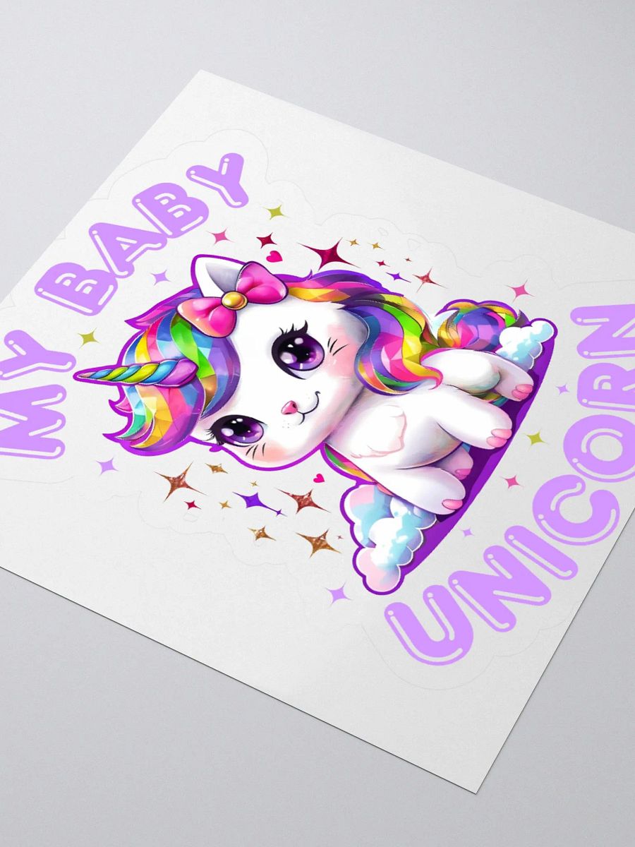 Whimsical Baby Unicorn Kiss Cut Stickers product image (10)