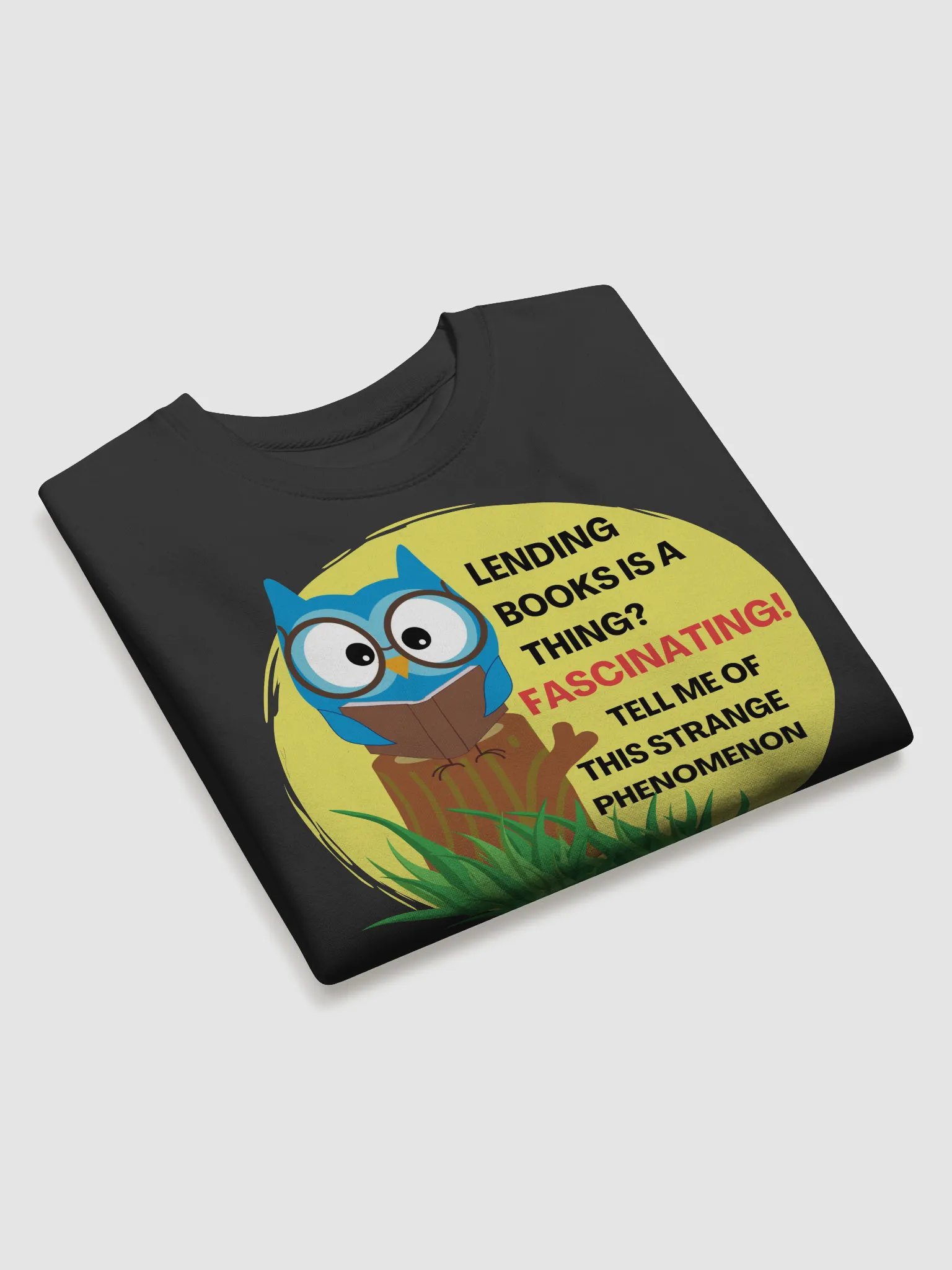 Bookish Owl Premium Cotton Sweatshirt product image (3)