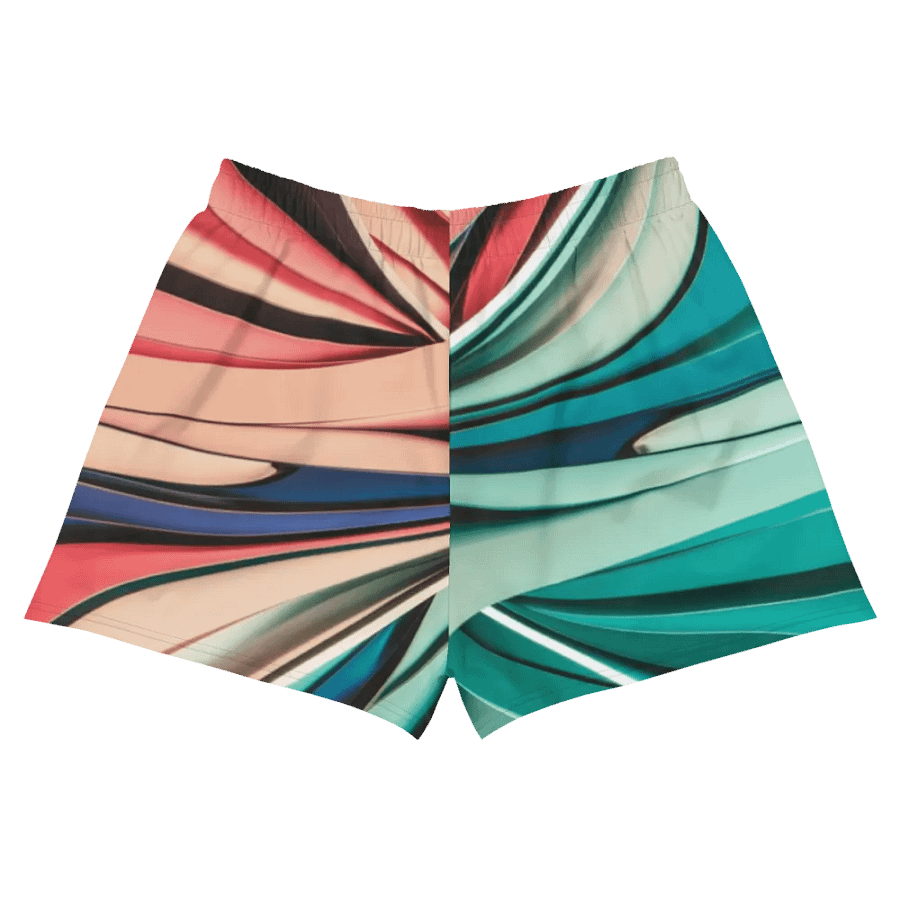 Abstract Geometric Unisex Athletic Shorts in Vibrant Colors (XS-3XL) product image (4)