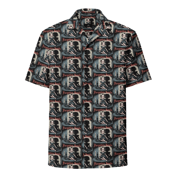 Midnight Veil Designs Forgotten Souls Gothic Unisex Hawaiian Shirt - Blue & Red Print product image (1)