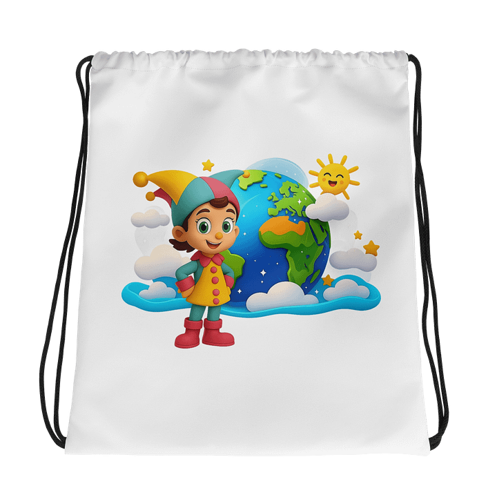 🌍 JessyJesty Earth Drawstring Bag product image (1)