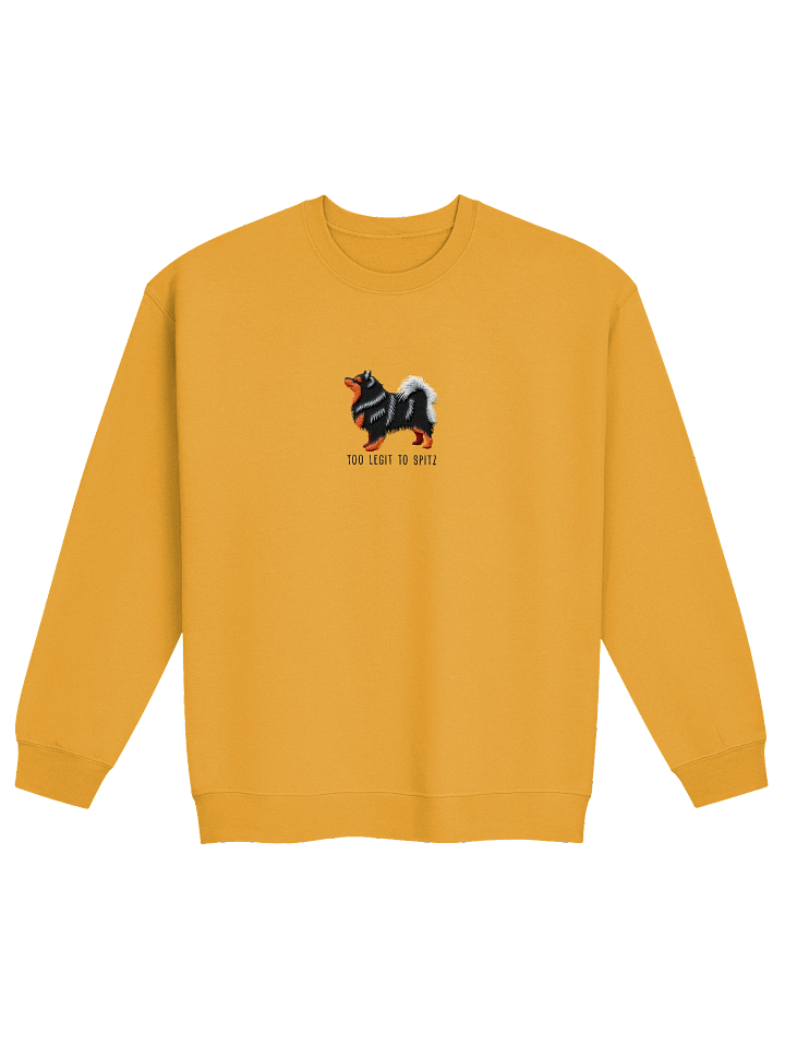 Too Legit to Spitz Sweatshirt (Embroidered) of a Finnish Lapphund(Black & Tan) product image (13)