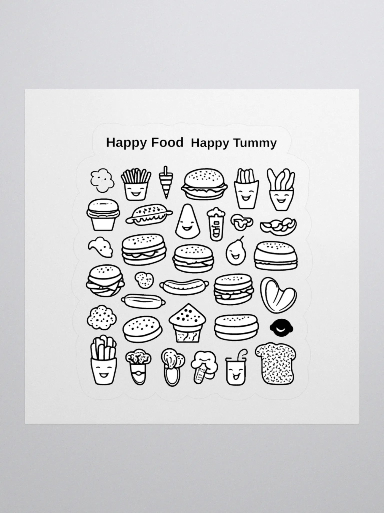Happy Food, Happy Tummy — Smiling Snacks Sticker product image (1)