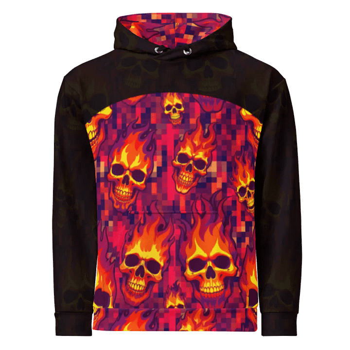 Neon Pixel Inferno Skulls (Obsidian) product image (1)