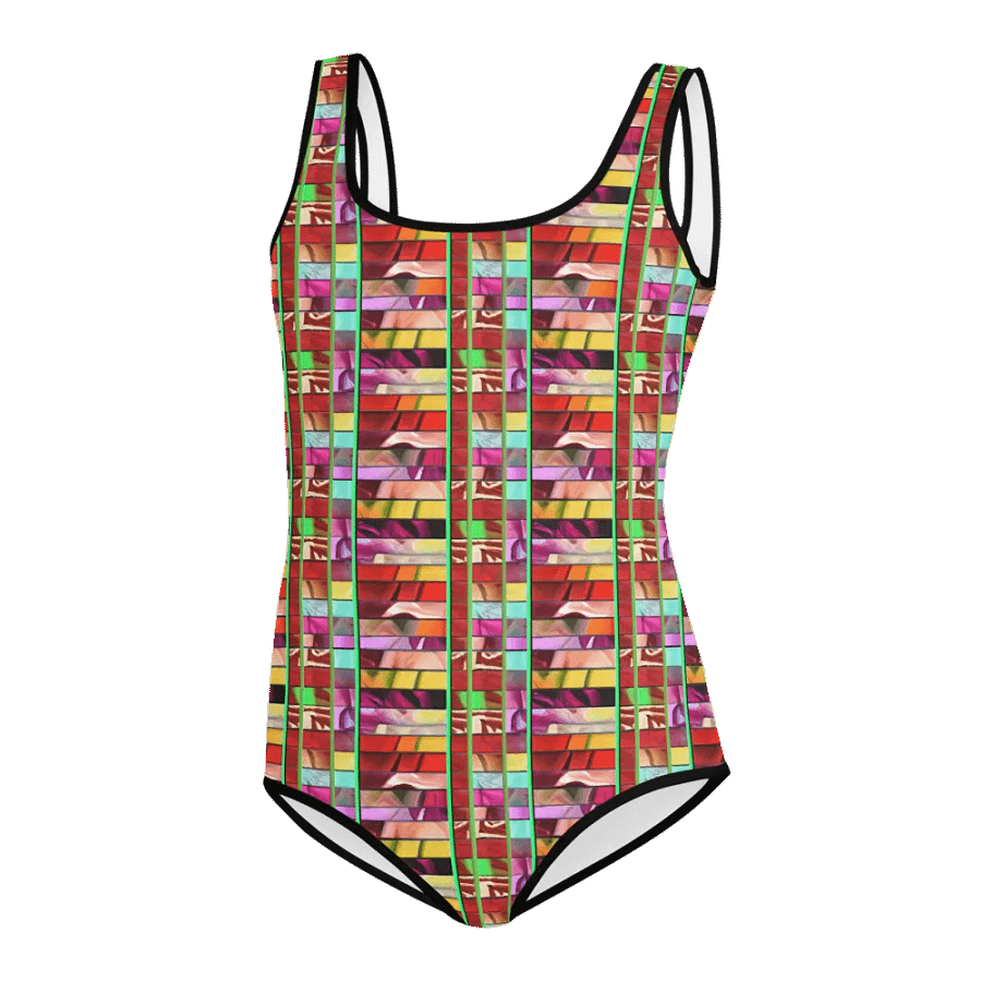 Block Party Fun: All-Over Print Youth Swimsuit product image (6)