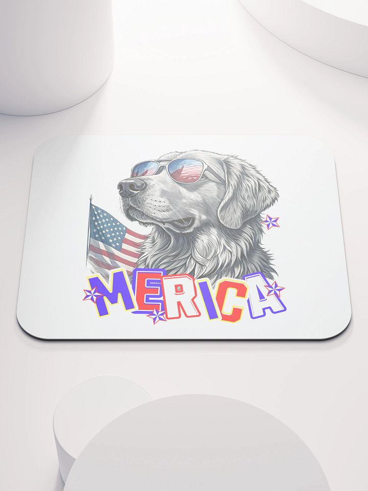 Merica Golden Retriever Patriotic Pup Mouse Pad product image (2)