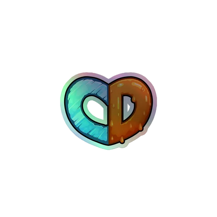 heart v2 holographic Sticker product image (1)