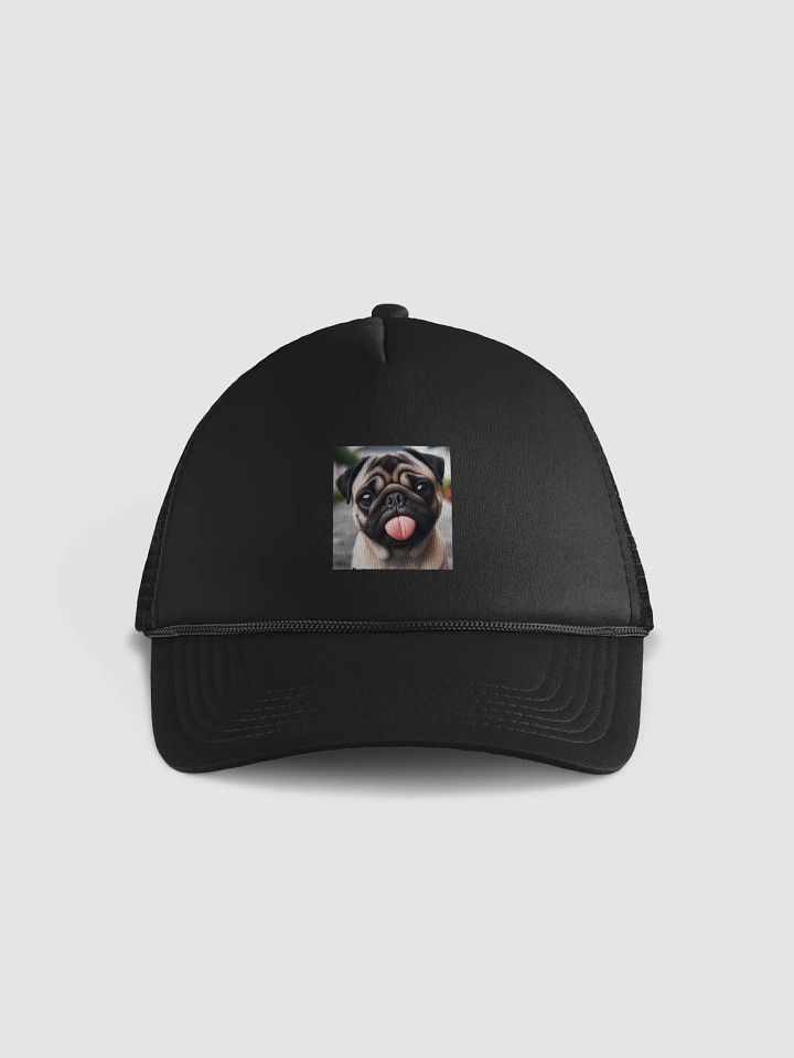 Pug Life #Humorous Foam Trucker Hat - Black product image (1)