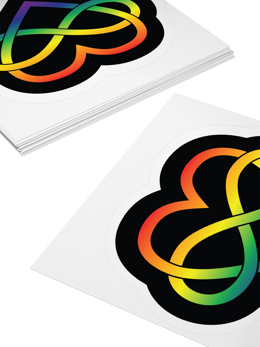 Rainbow Pride Gradient Polyamory Infinity Heart Sticker product image (10)