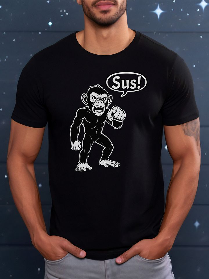 Sus Monkey - Funny - Meme T-Shirt - Bella Canvas 3001 Unisex Staple T-Shirt product image (1)