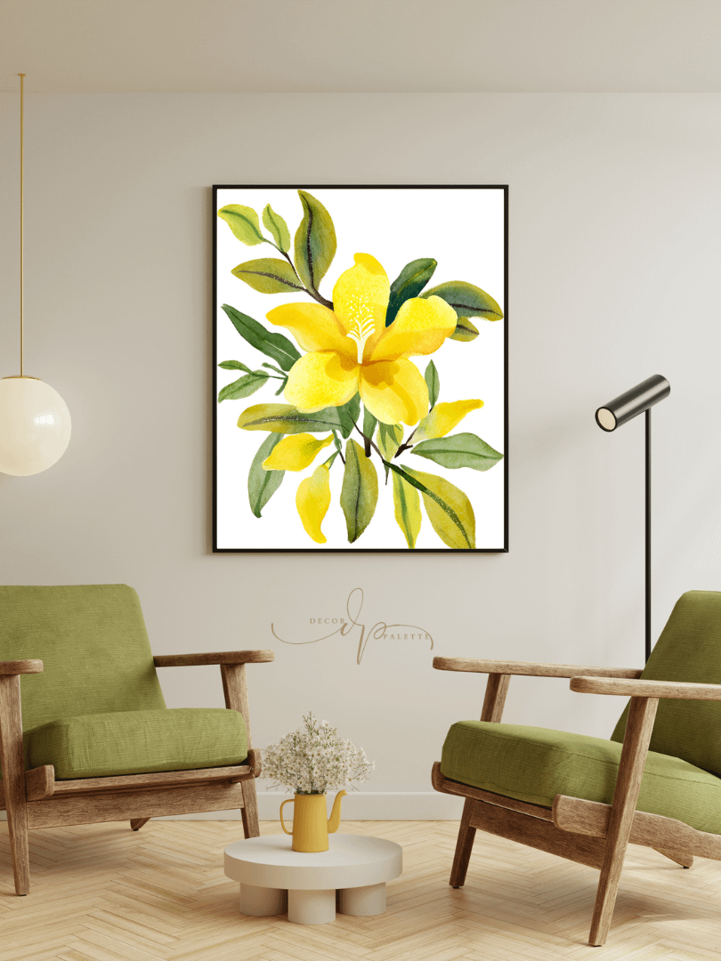 Watercolour Painting Printable Wall Art of ALLAMANDA product image (3)