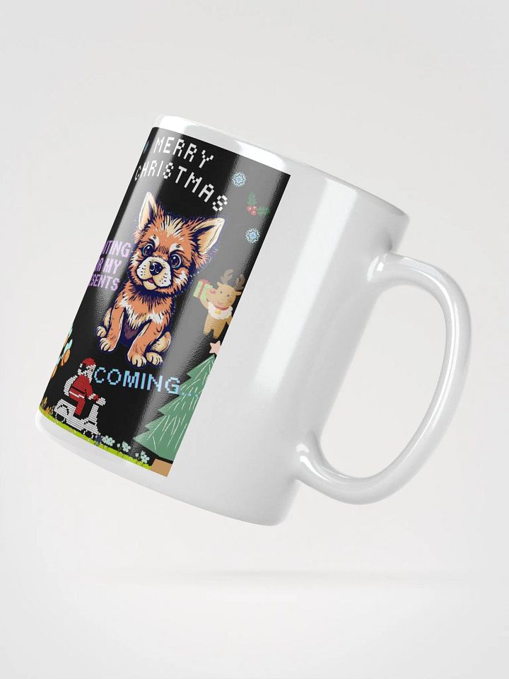 Festive Christmas Pup White Glossy Mug product image (5)