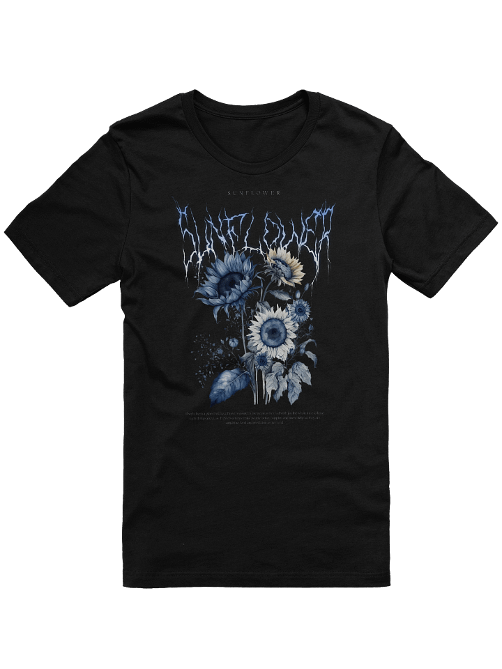 Unique Sunflower Black Metal T-Shirt for Streetwear Fashion product image (4)