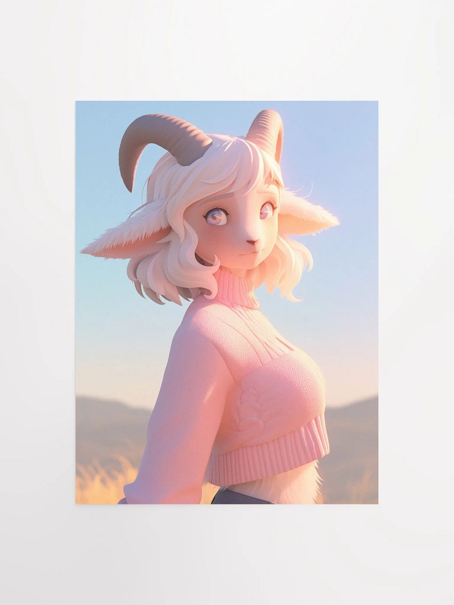 Whimsical Goat-Human Hybrid Poster product image (1)