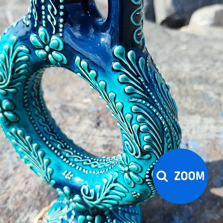 Handcrafted Ceramic Jug/decanter, Turkish style, Hittite wine jar – Unique Artisanal Pitcher for Rustic Home Decor product image (2)