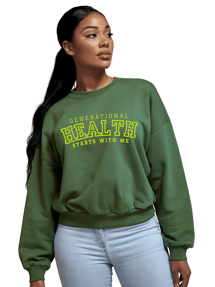 Generational Health Starts with Me - Green Unisex Organic Sweatshirt product image (1)
