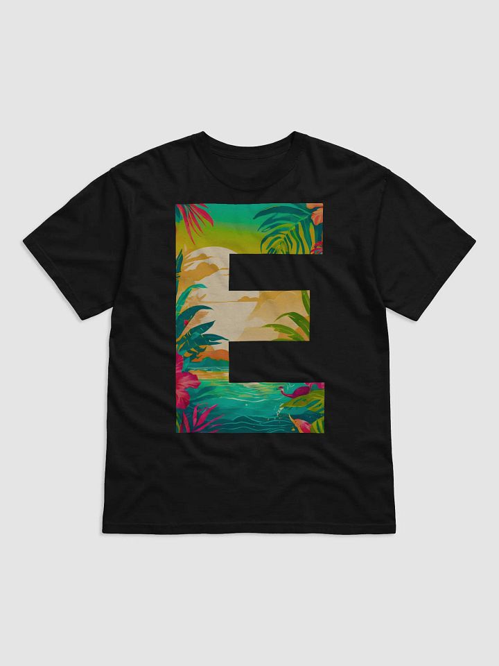 Tropical Sunset Paradise T-Shirt (Letter-E) product image (1)