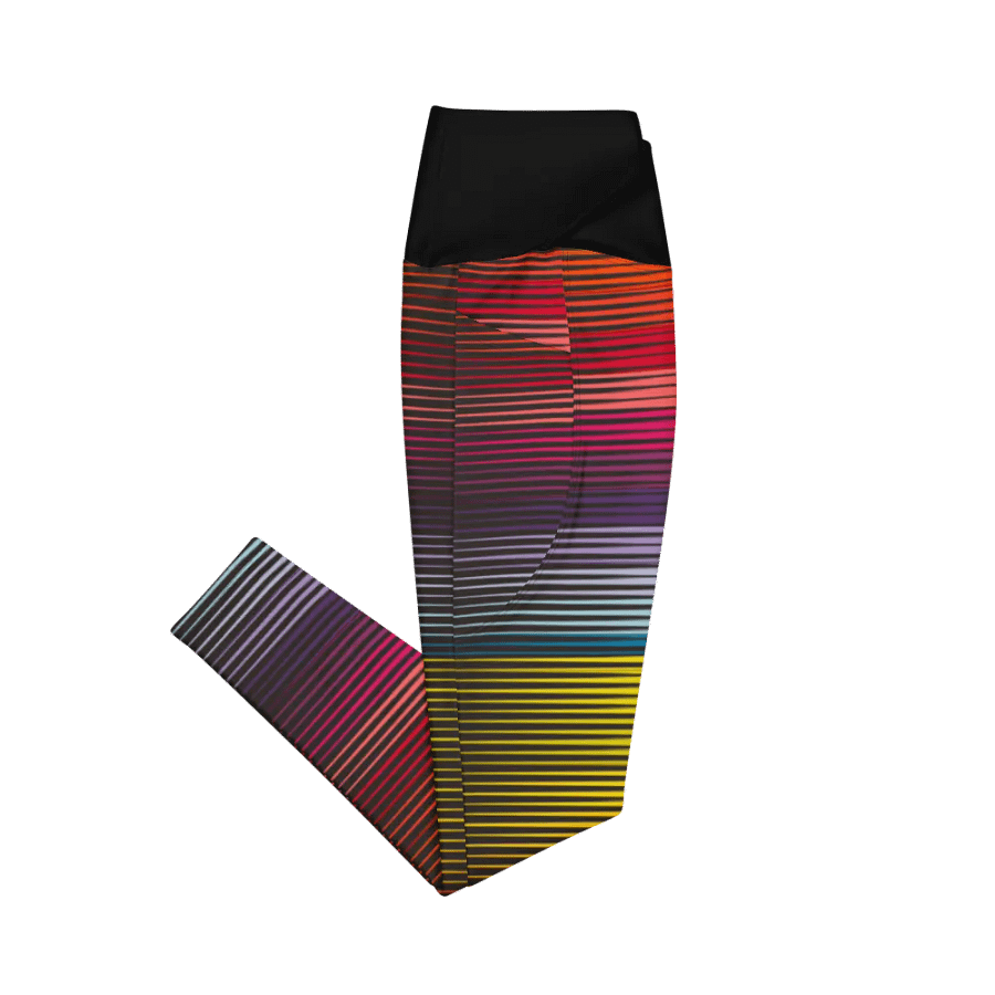 Sunset Mirage Crossover Leggings with Pockets product image (10)