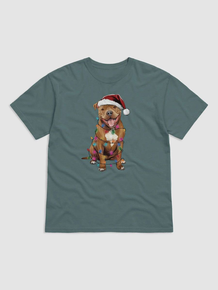 Funny Pitbull Terrier(Red) Christmas T-Shirt for Pittie Paw-rents product image (4)