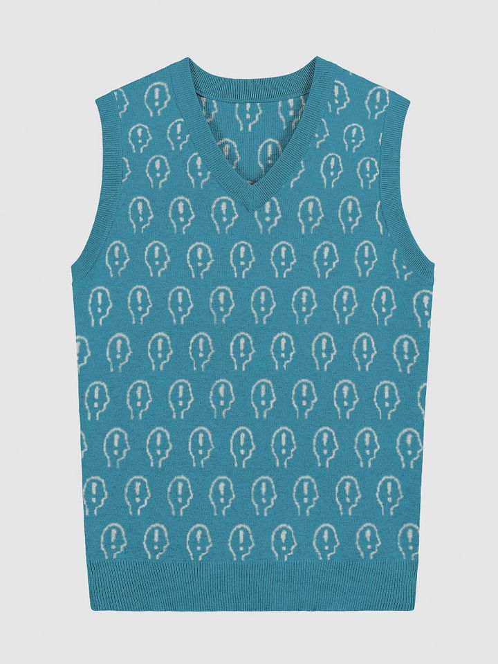 EXCLAIMING MENTALLY (duotone teal) knitwear vest product image (1)