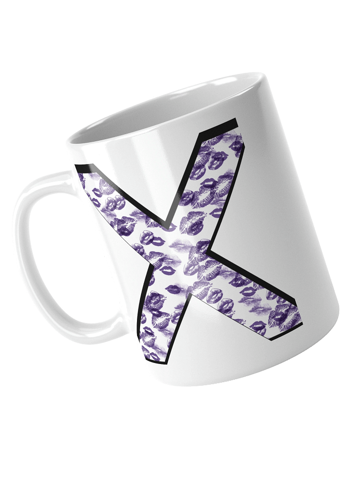 White X Purple Lipstick Kisses | Glossy White Mug product image (1)