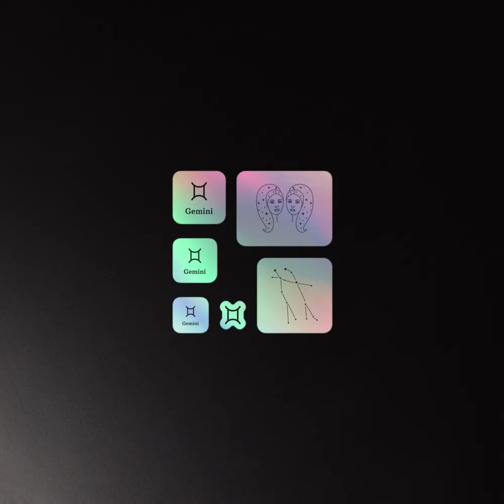 Zodiac Gemini - Holographic Sticker Set product image (3)