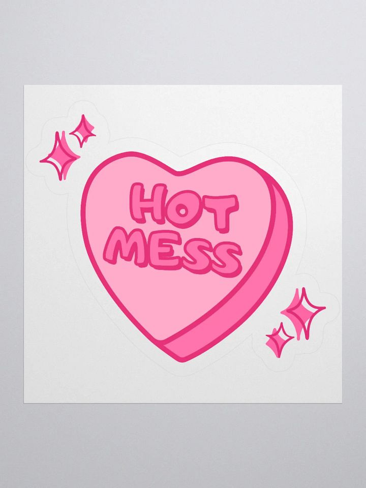 Hot Mess Candy Heart Sticker product image (1)