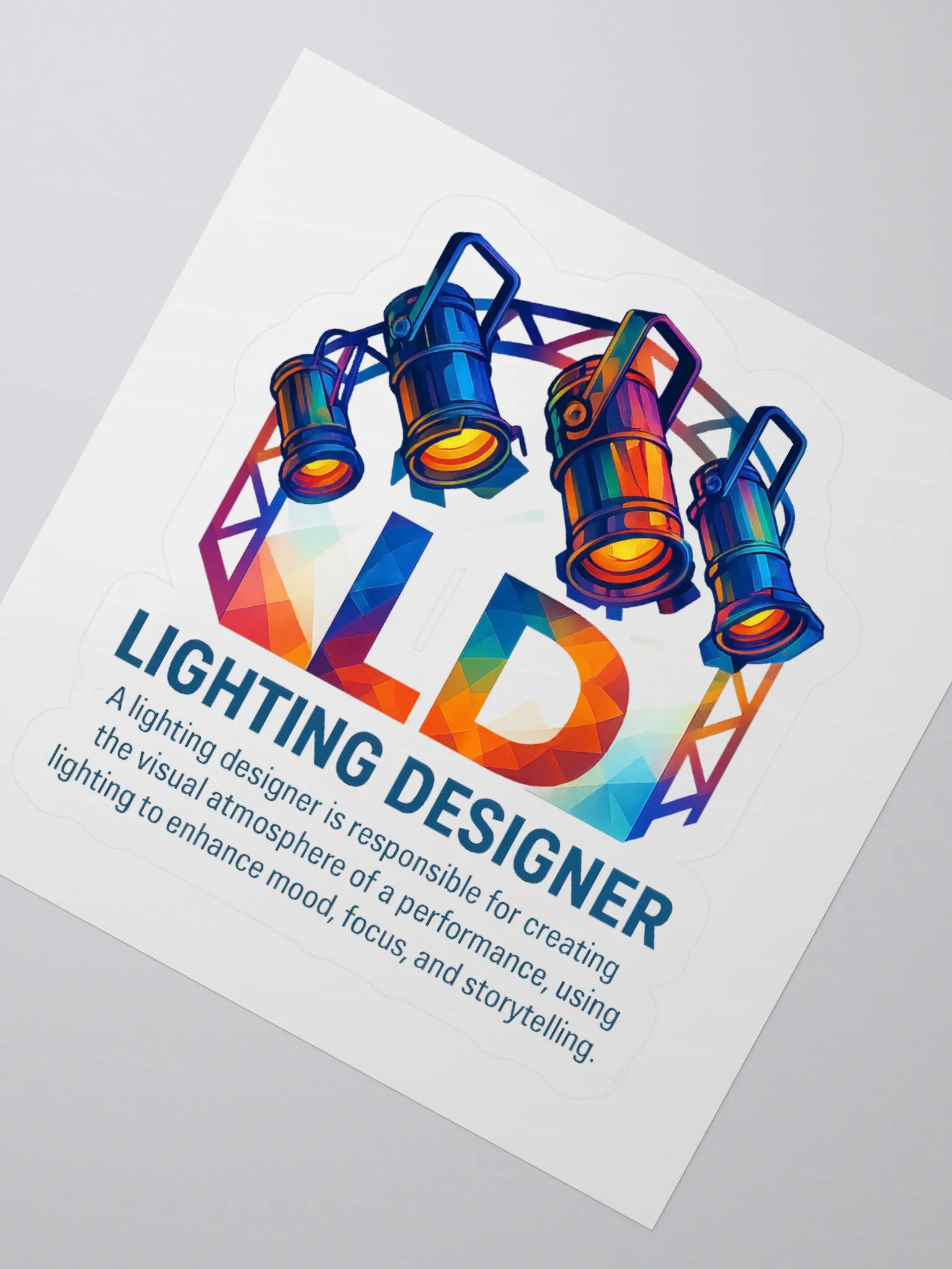 Theatrically Jerry: "LD (Light Designer) Prismatic Series Stickers product image (6)