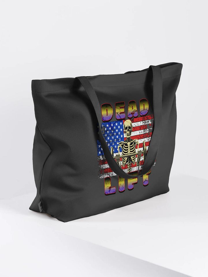 Dead Lift Weightlifting Skeleton USA Tote Bag product image (1)
