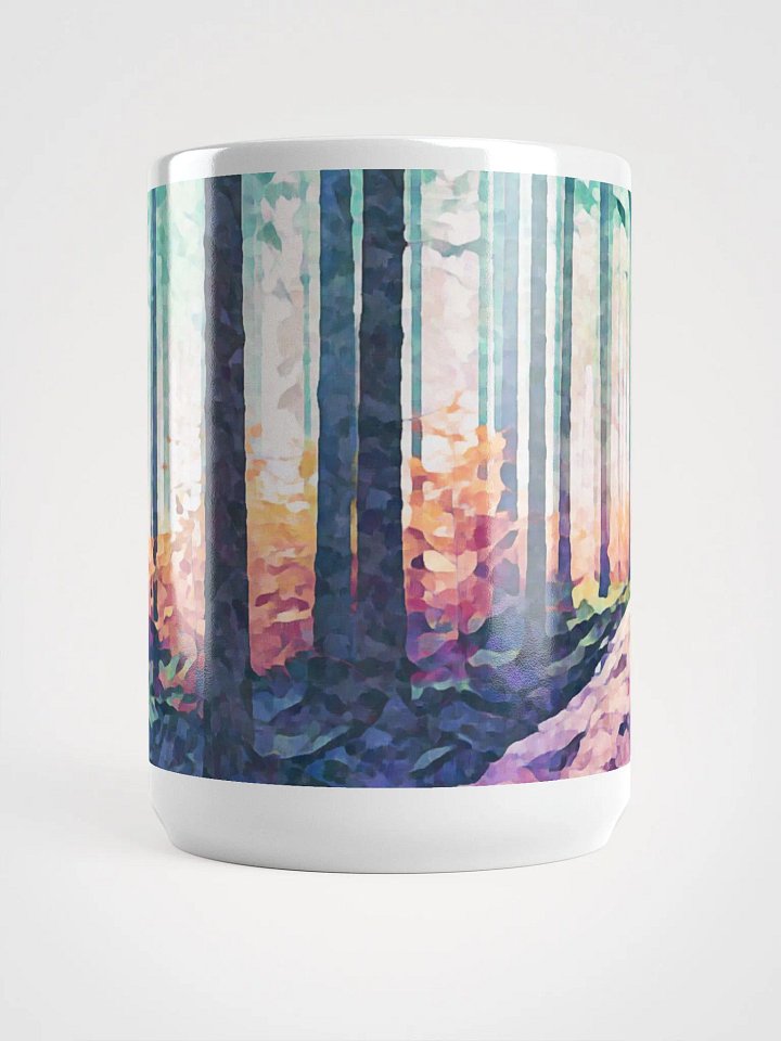 Abstract Graphic | White Coffee Mug | Solitude Treescape product image (2)