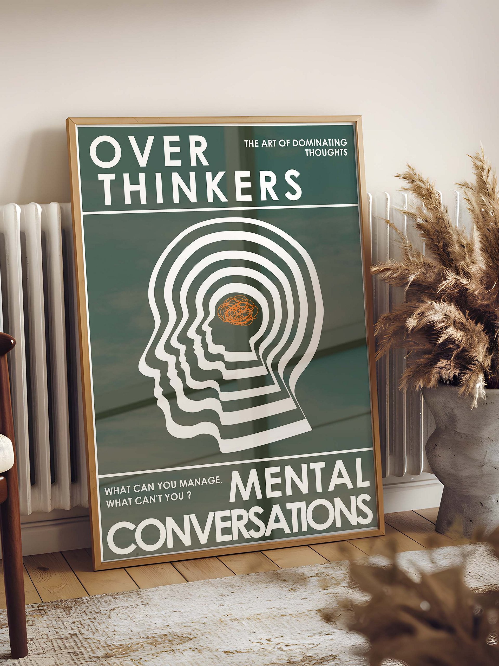 OverThinkers Wall art Poster Green White product image (3)