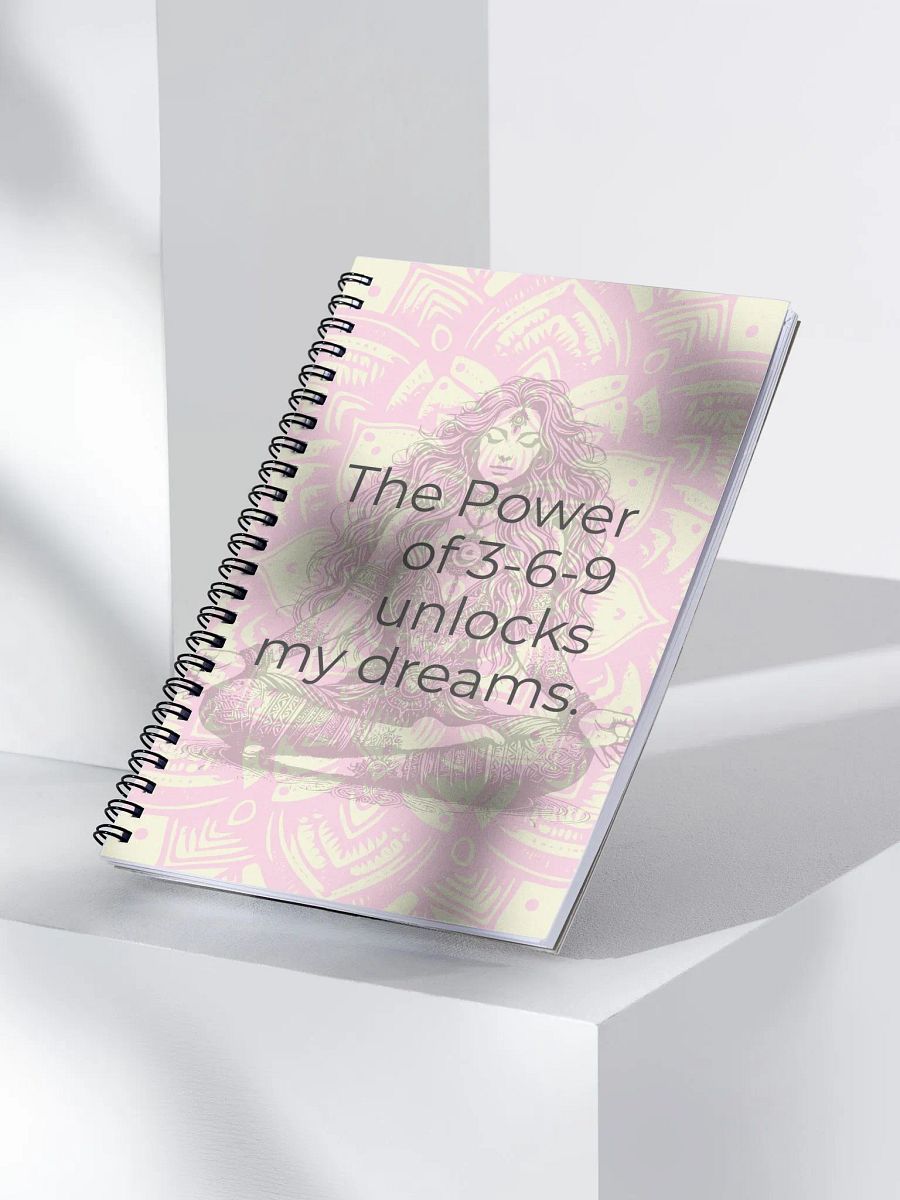 369 Manifestation Journal - Meditating Woman Design with Empowering Affirmation product image (3)