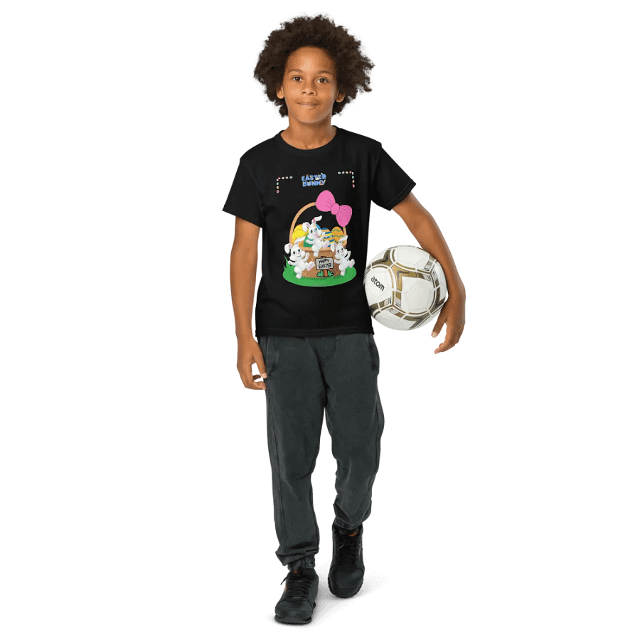 Easter Bunny Eggs in a Basket Bonanza Youth Sports Tee product image (8)