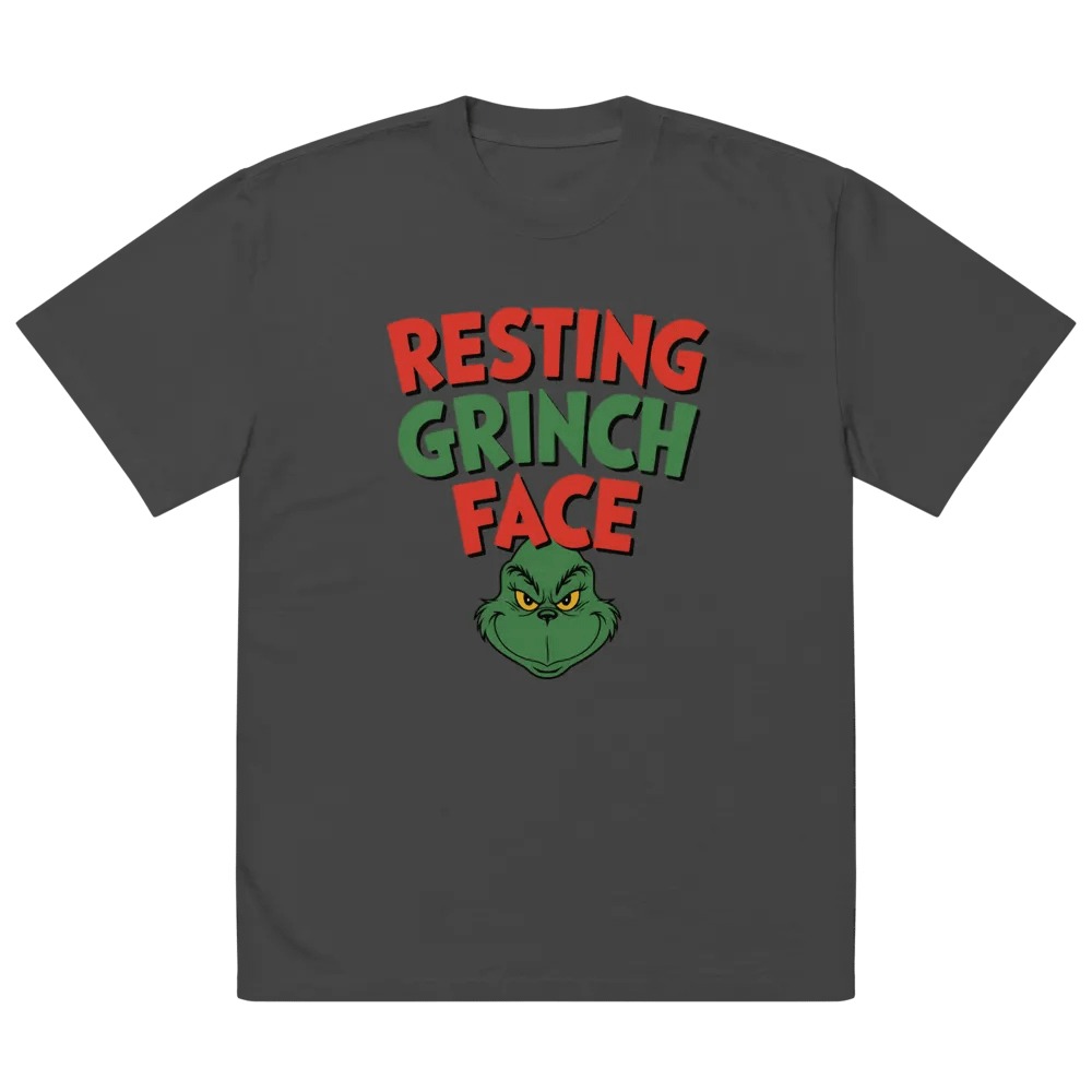 Resting Grinch Face Oversized Tee product image (2)