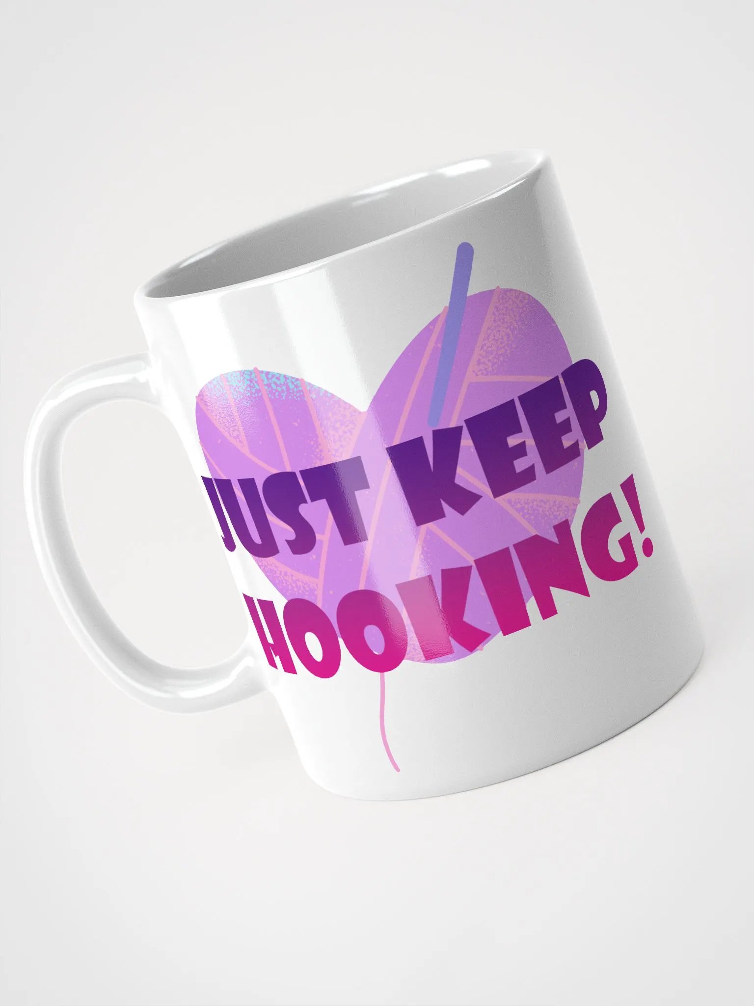 Just Keep Hooking White Mug product image (5)