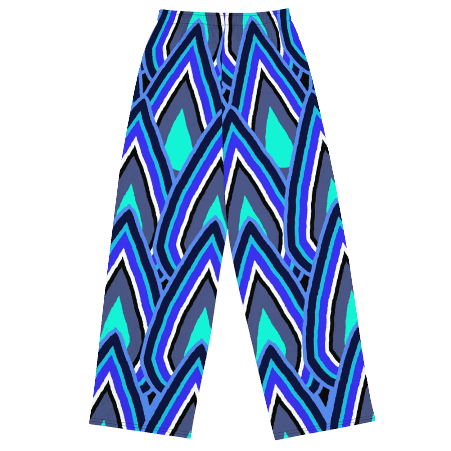 Blue Teardrop Wide Leg Pants product image (1)
